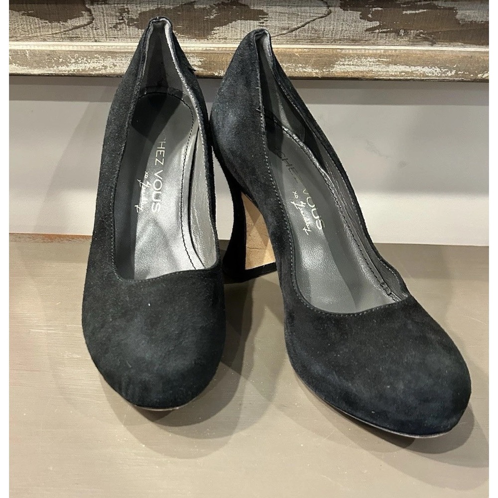 Marchez Vous‎ xo Yeardley Inis l Black Suede Leather Pumps Size 8